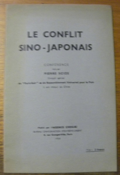 Le conflit Sino-Japonais. Conférence.