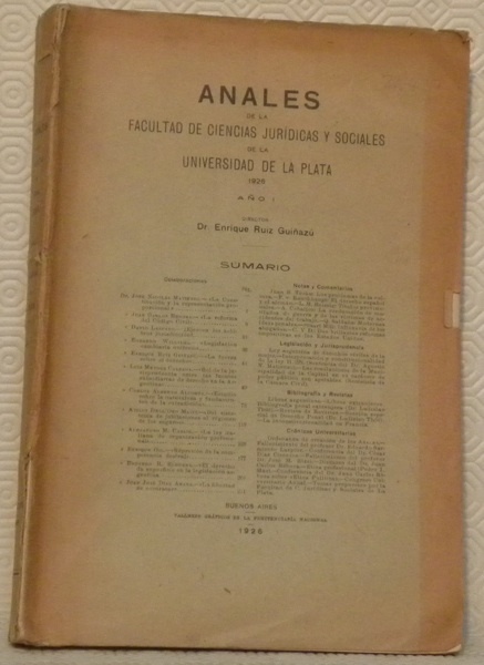 Anales de la Facultad de Ciencias Juridicas y Sociales de …
