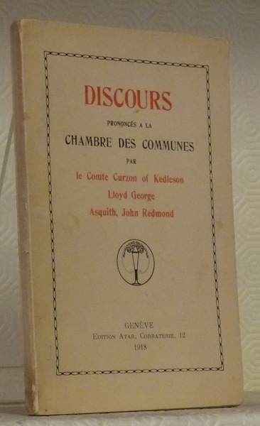 Discours prononcés à la Chambre des Communes par le Comte …