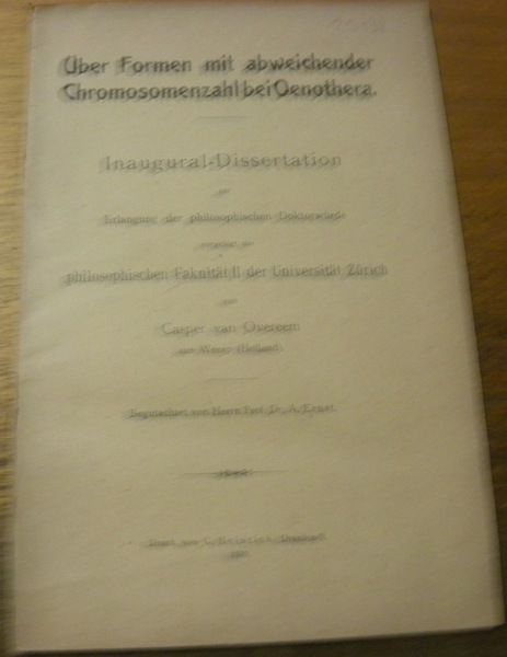 Über Formen mit Abweichender Chromosomenzahl bei Oenothera. Diss.