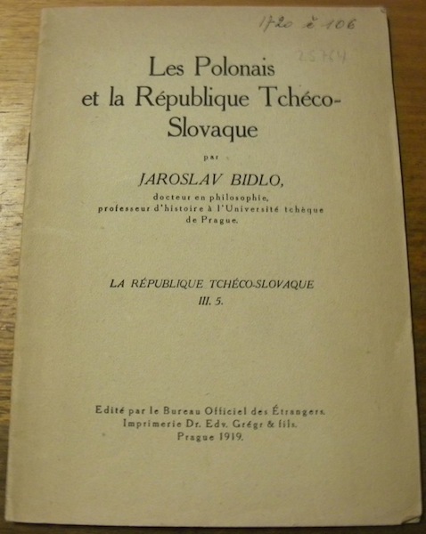 Les Polonais et la République Tchéco-Slovaque. Ta République Tchéco-Slovaque III.5.