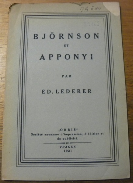 Björnson et Apponyi.
