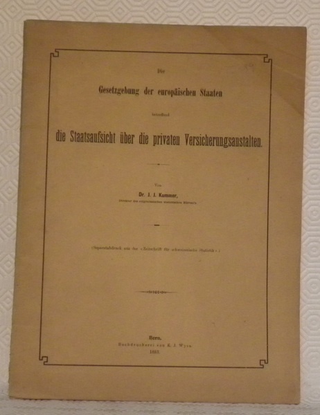 Die Gesetzgebung der europäischen Staaten betreffend die Staatsaufsicht über die …