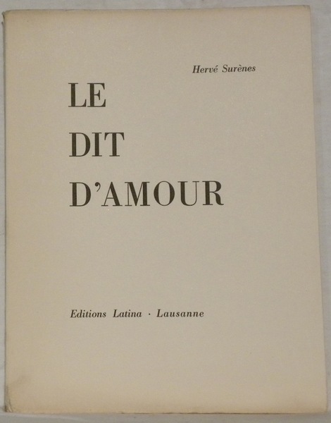 Le Dit d’Amour.