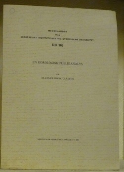 En korologisk publikanalys. Framställning av demagrafiska gravitationsmodeller med tillämpning vid …