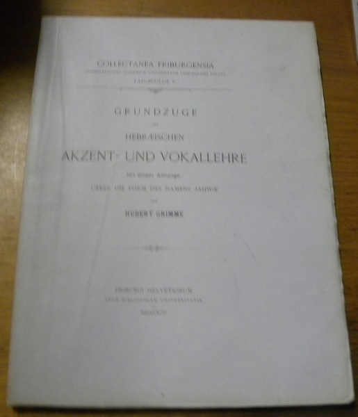Grundzüge der hebraeischen Akzent- und Vokallehre. Mit einem Anhange: Ueber …