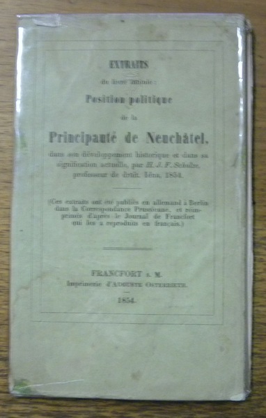 Extraits du livre intitulé : Position politique de la Principauté …