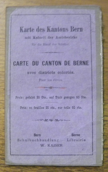 Carte du Canton de Berne avec districts coloriés. Pour les …