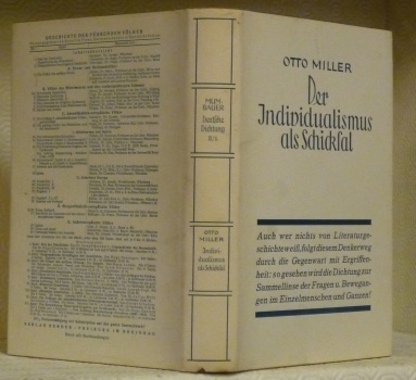 Der Individualismus als Schicksal. Mit 8 Bildertafeln.