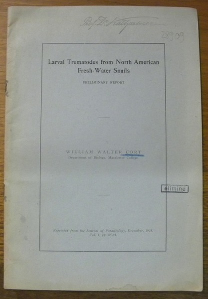 Larval Trematodes from North American Fresh-Water Snails.