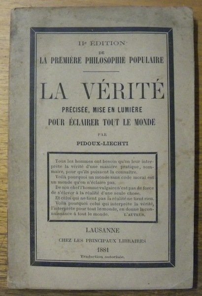 La Vérité dans sa Réalité mise en lumière pour tout …