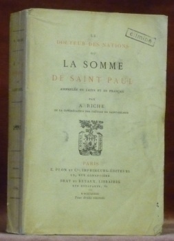 Le Docteur des nations ou La somme de Saint Paul …