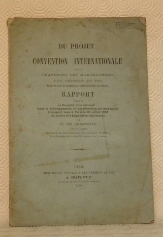 Du projet de convention internationale sur le transport de marchandises …