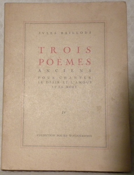Trois poèmes anciens pour chanter le désir et l’amour et …