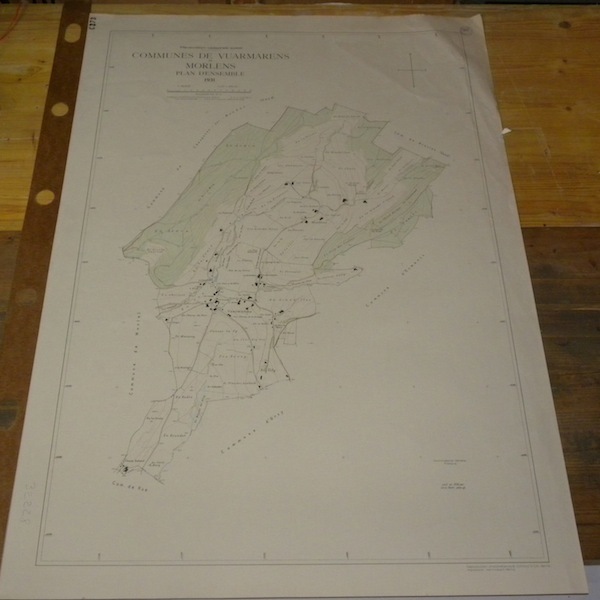 Commune de Vuarmarens. Plan d’ensemble. Levé par L. Fasel. Carte …