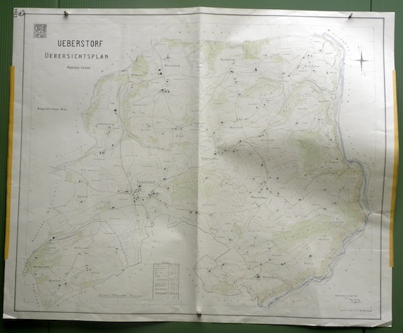 Gemeinde Ueberstorf. Übersichtsplan. Topographische Karte von M. Winkler. 5:000 Format …