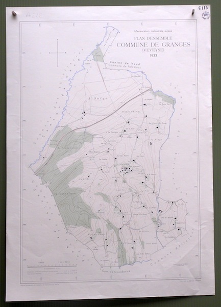 Commune de Granges (Veveyse). Plan d’ensemble. Levé par L. Genoud. …
