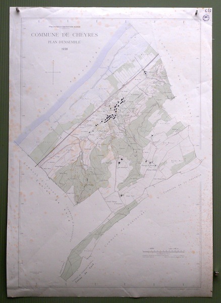 Commune de Cheyre. Plan d’ensemble. Levé par J. Ansermot Carte …
