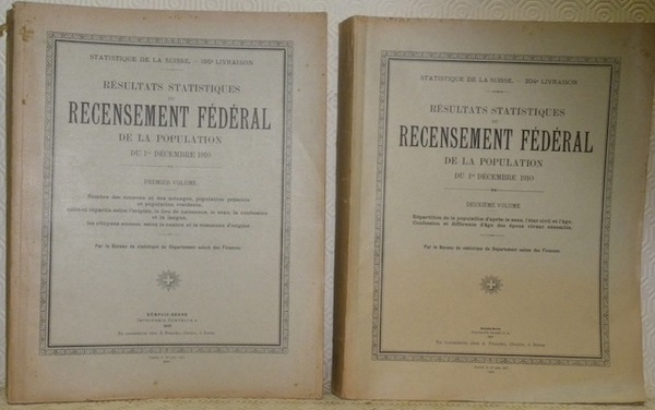Résultats statistiques du recensements fédéral de la population du 1er …
