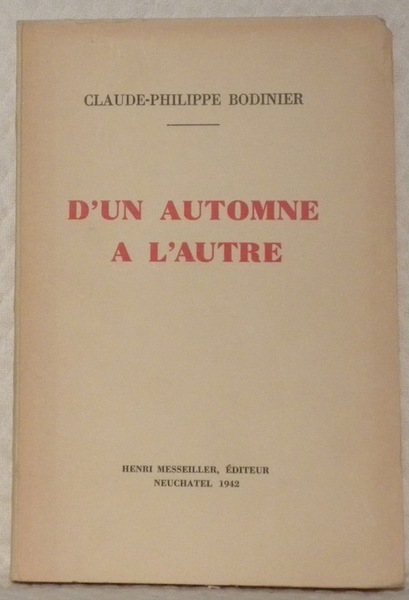 D’un automne à l’autre.