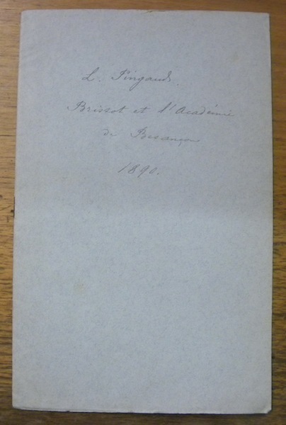 Brissot et l’Académie de Besançon.
