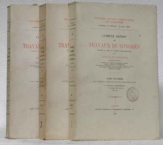 Neuvième Congrès International de Géographie Genève, 27 Juillet - 6 …