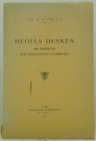 Hegels Denken die Erhebung zum Spekulativen Standpunkt.