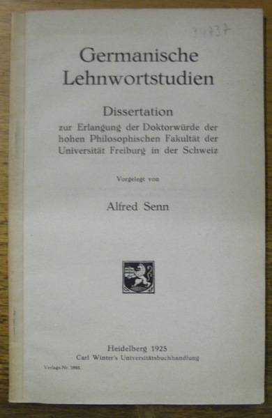 Germanische Lehnwortstudien. Diss.