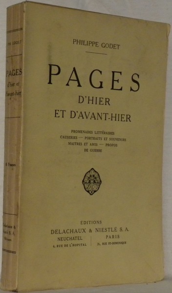 Pages d’hier et d’avant-hier.
