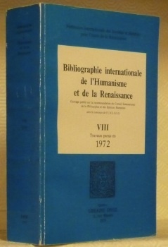 Bibliographie internationale de l’Humanisme et de la Renaissance. Ouvrage publié …