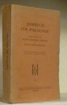 Jahrbuch für Philologie. 1. Band.