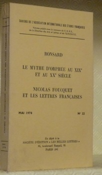 Ronsard. Le mythe d’Orphée au XIXe et au XXe siècle. …