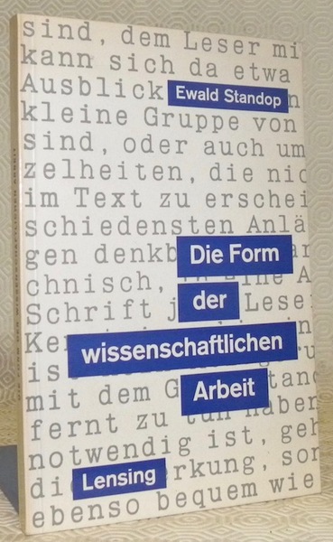 Die Form der wissenschaftlichen Arbeit. 3. Auflage.