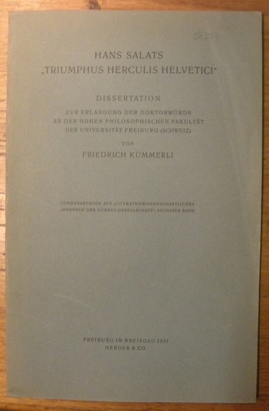 Hans Salats “Triumphus Herculis Helvetici”. Diss.