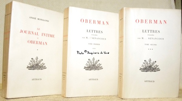 Oberman. Texte original de 1804 précédé du Journal intime d’Oberman …