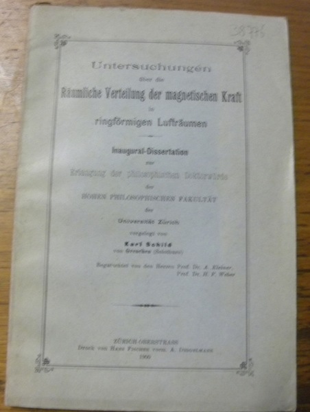 Untersuchungen über die Räumliche Verteilung der magnetischen Kraft in ringförmigen …