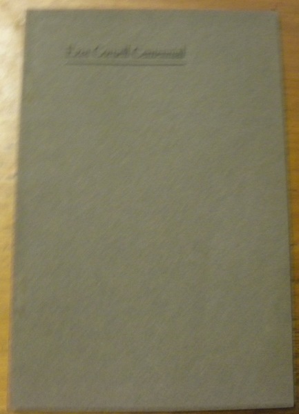 Centennial Anniversary of the Birth of Ezra Cornell.