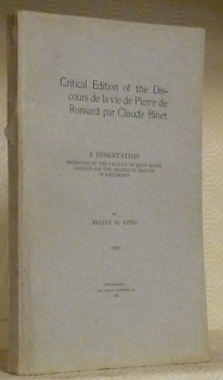 Critical edition of the discours de la vie de Pierre …