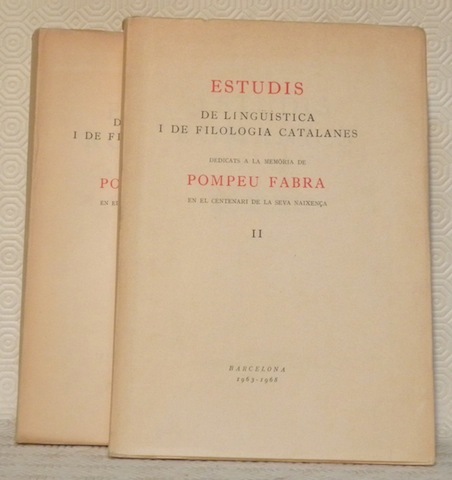 Estudis Romanics. Volum XII. Volum XIII. Estudis de linguistica i …