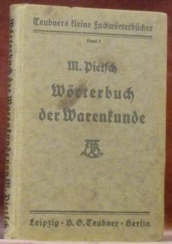 Wörterbuch der Warenkunde.