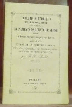 Tableau historique et chronologique des principaux événements de l’histoire Suisse …