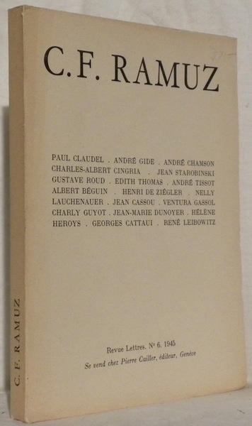 Numéro spécial de la Revue Lettres sur C.-F. Ramuz.