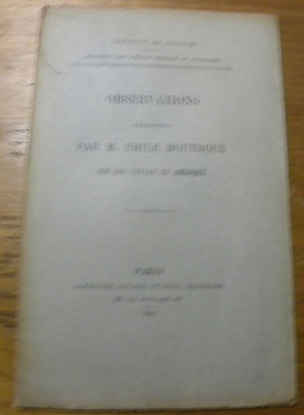 Observations présentées par M. Emile Boutroux sur son voyage en …