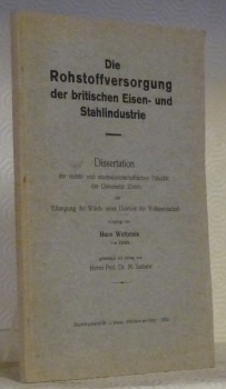 Die Rohstoffversorgung der britischen Eisen- und Stahllindustrie. Diss.