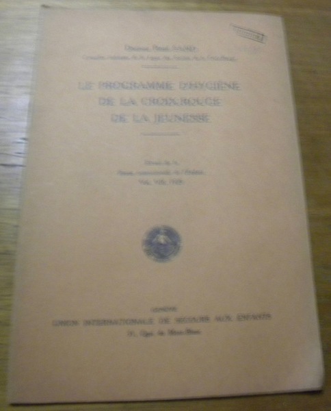 Le programme d’hygiène de la Croix-Rouge de la jeunesse. Extrait …