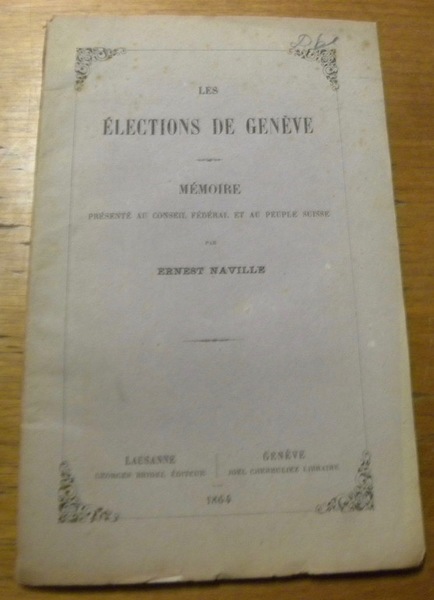 Les élections de Genève présenté au conseil fédéral et peuple …