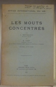 Les mouts concentrés. Office International du Vin.