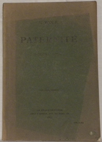 Paternité. Pièce en 4 actes.