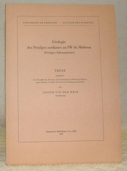 Géologie des Préalpes médianes au SW du Moléson (Préalpes fribourgeoises). …