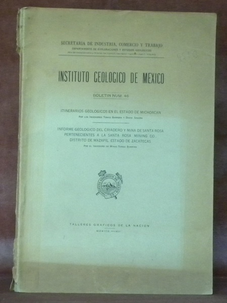 Informe geologico del criadero y mina de Santa Rosa pertenecientes …